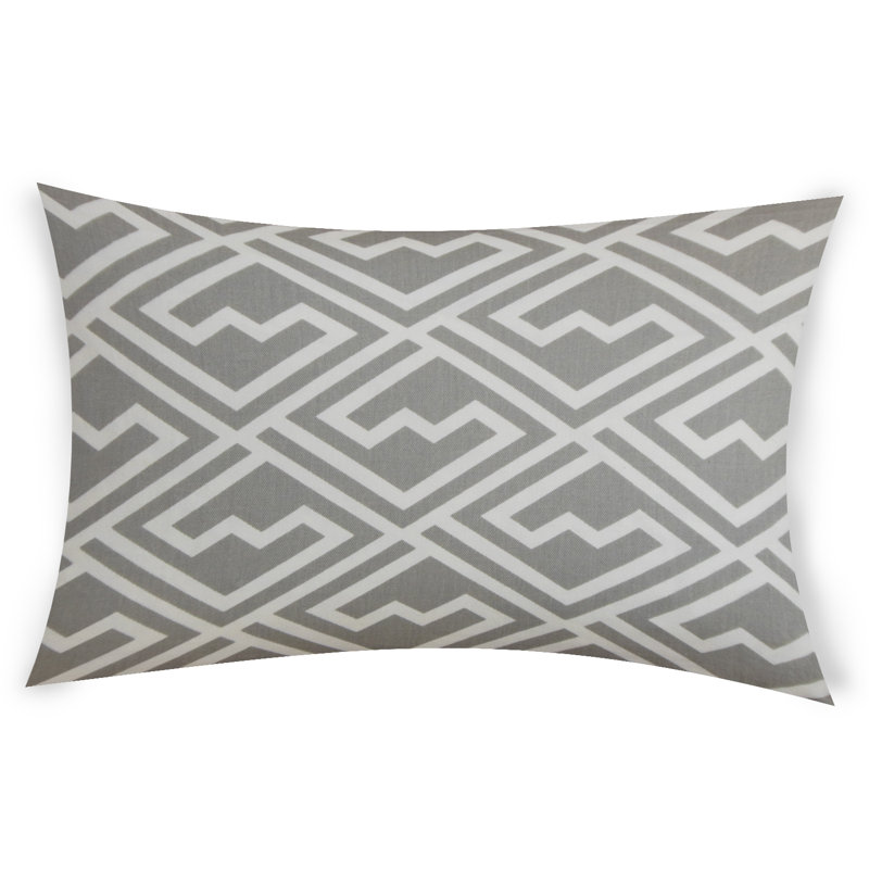  Housse et insert rectangulaires en coton, Gris, 12 po x 24 po