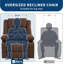 Chaise berçante inclinable pour adultes, lin-123065681