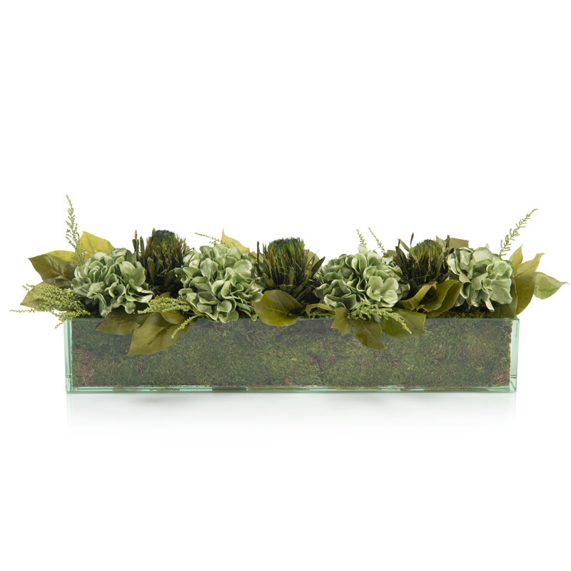 Faux Plant in Glass Jar