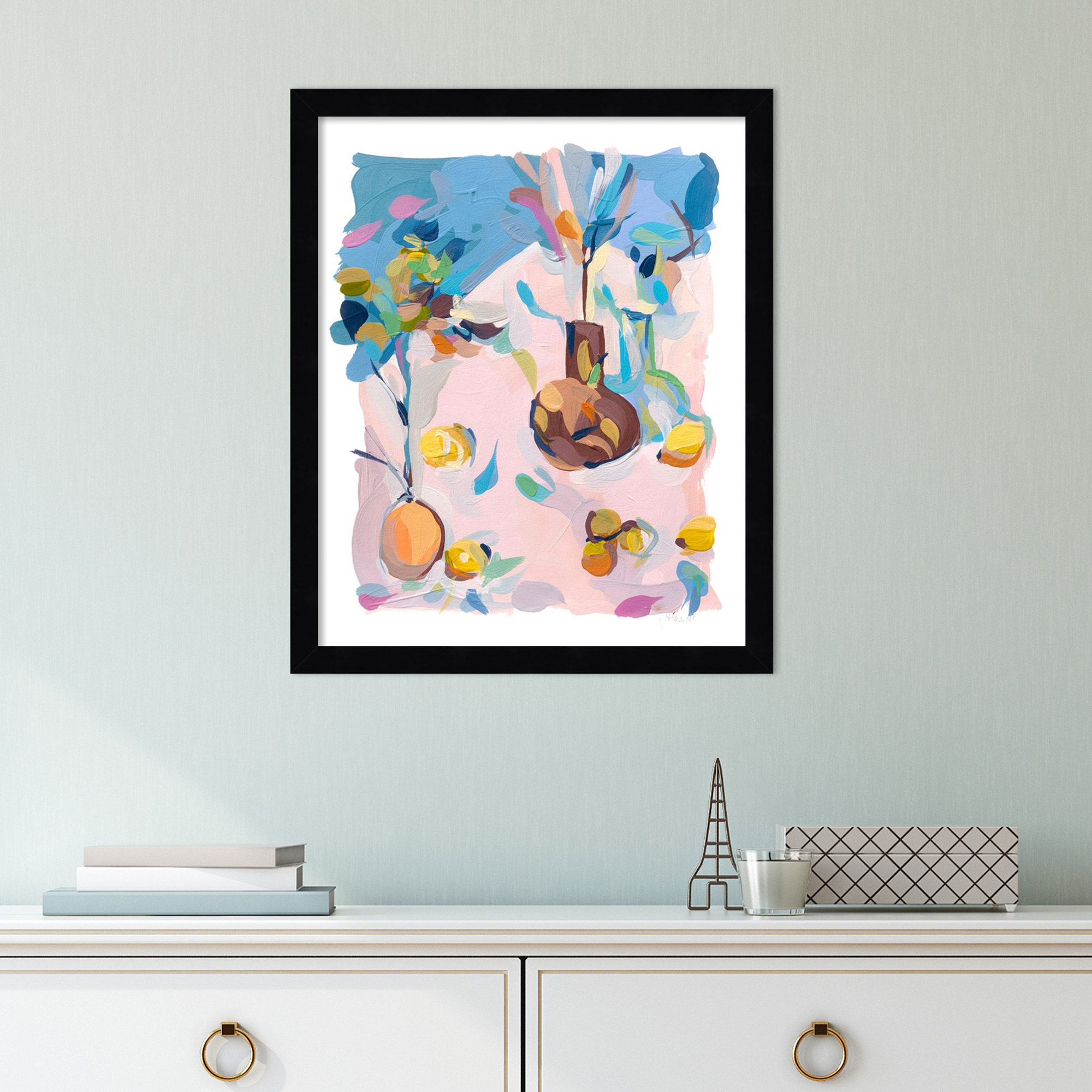Still Life by Joanne Hastie, Black, 14" W x 17" H