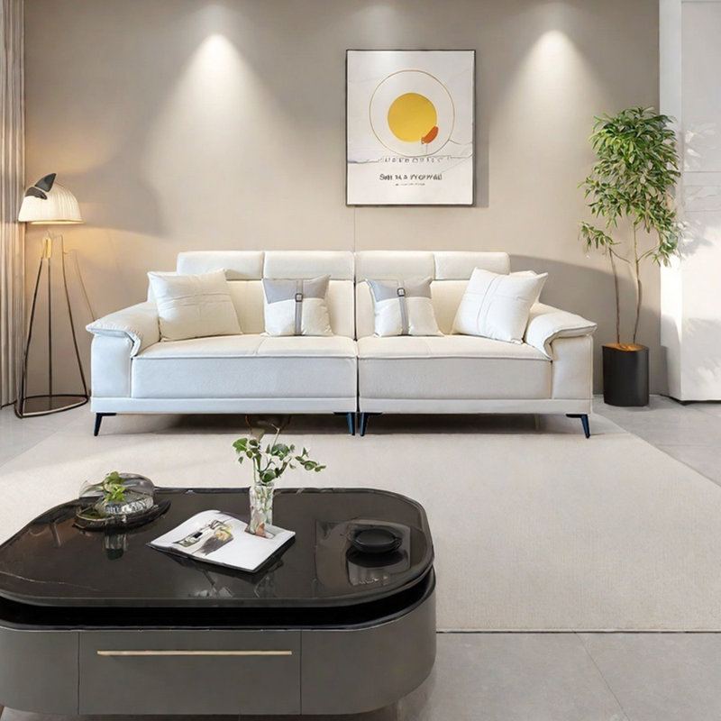 Canapé moderne en tissu à technologie simple, H 35,43 po x l 102,36 po x P 35,43 po