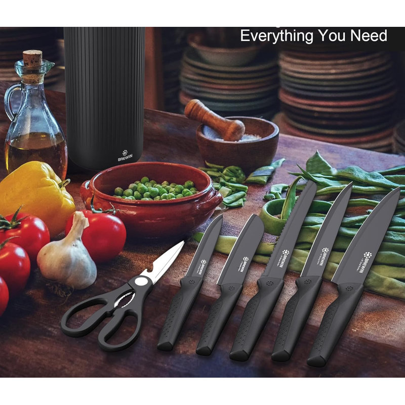 Ensemble de couteaux pour la cuisine avec bloc à couteaux universel