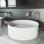 Anvil 16" L x 16" W x 5" H Matte White Handmade Round Vessel Bathroom Sink