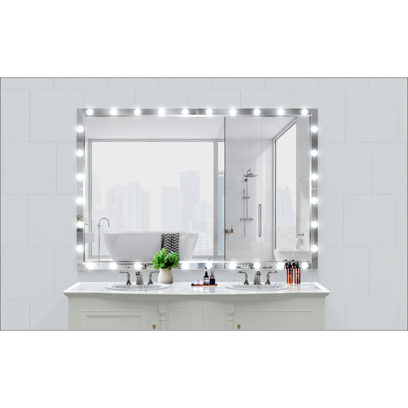 LED Full Body Mirror With Lights Extra Large Full Length Vanity Mirror With 3 Color Mode Lights
