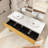 63 In. W X 21.7 In. D X 15.7 In. H Double Sinks Wall Mounted Bath Vanity In F.Oak With White Solid Surface Top