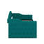 Lit de jour simple tapissier avec couchette et 2 ports USB, canapé-lit capitonné avec bouton sur le dos et passepoil sur les accoudoirs ondulés-678372633