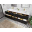 Meuble-lavabo double autoportant 72 po avec comptoir en quartz Cleanhill-91928807