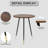 Contemporary Round Wood End Table Accent Table With 3 Legs For Bedrooms, Living Rooms, Black-593036429