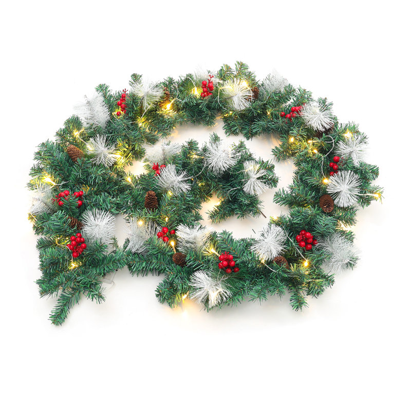 270cm Lighted Faux Garland with Lights
