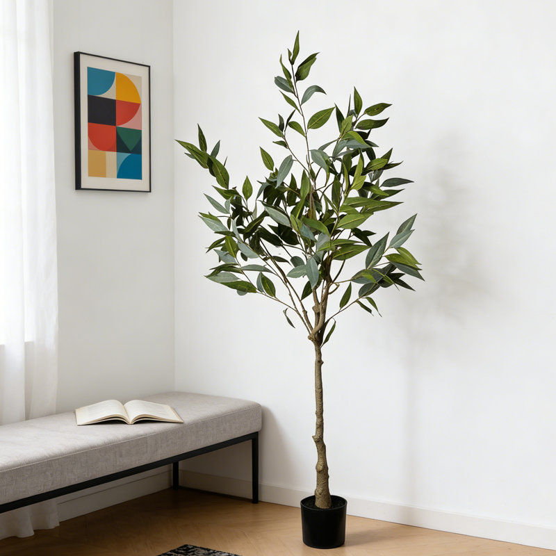 Eucalyptus artificiel 5 pi avec pot en plastique