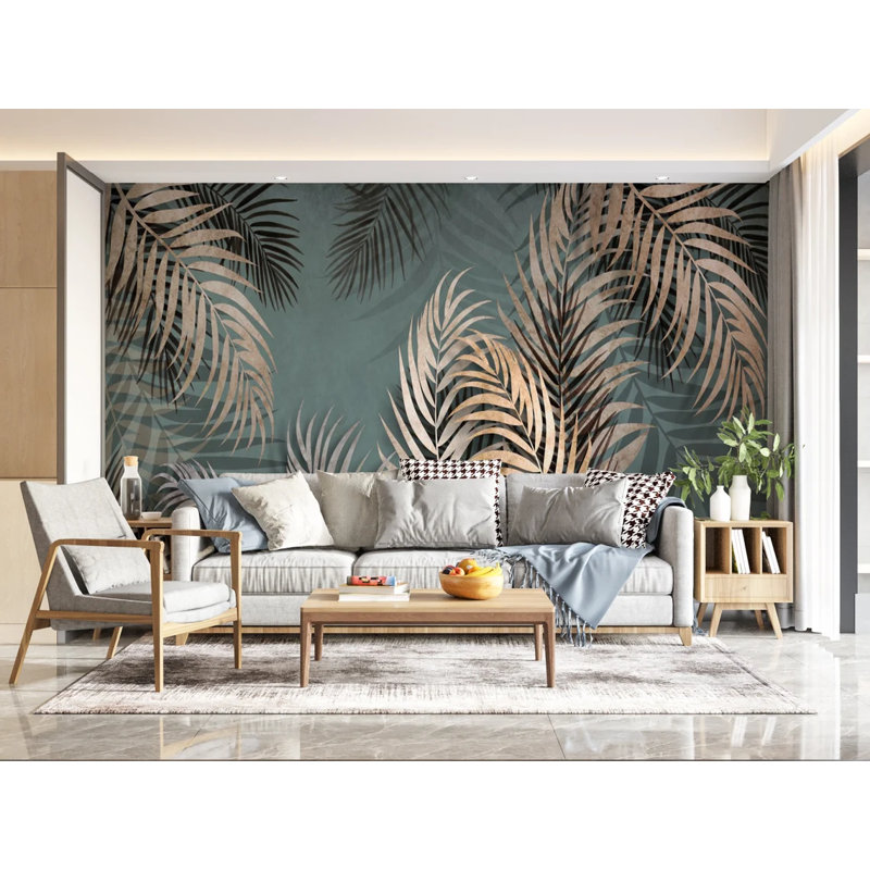 Midnight Palms, Non-Woven, 72" L x 108" W