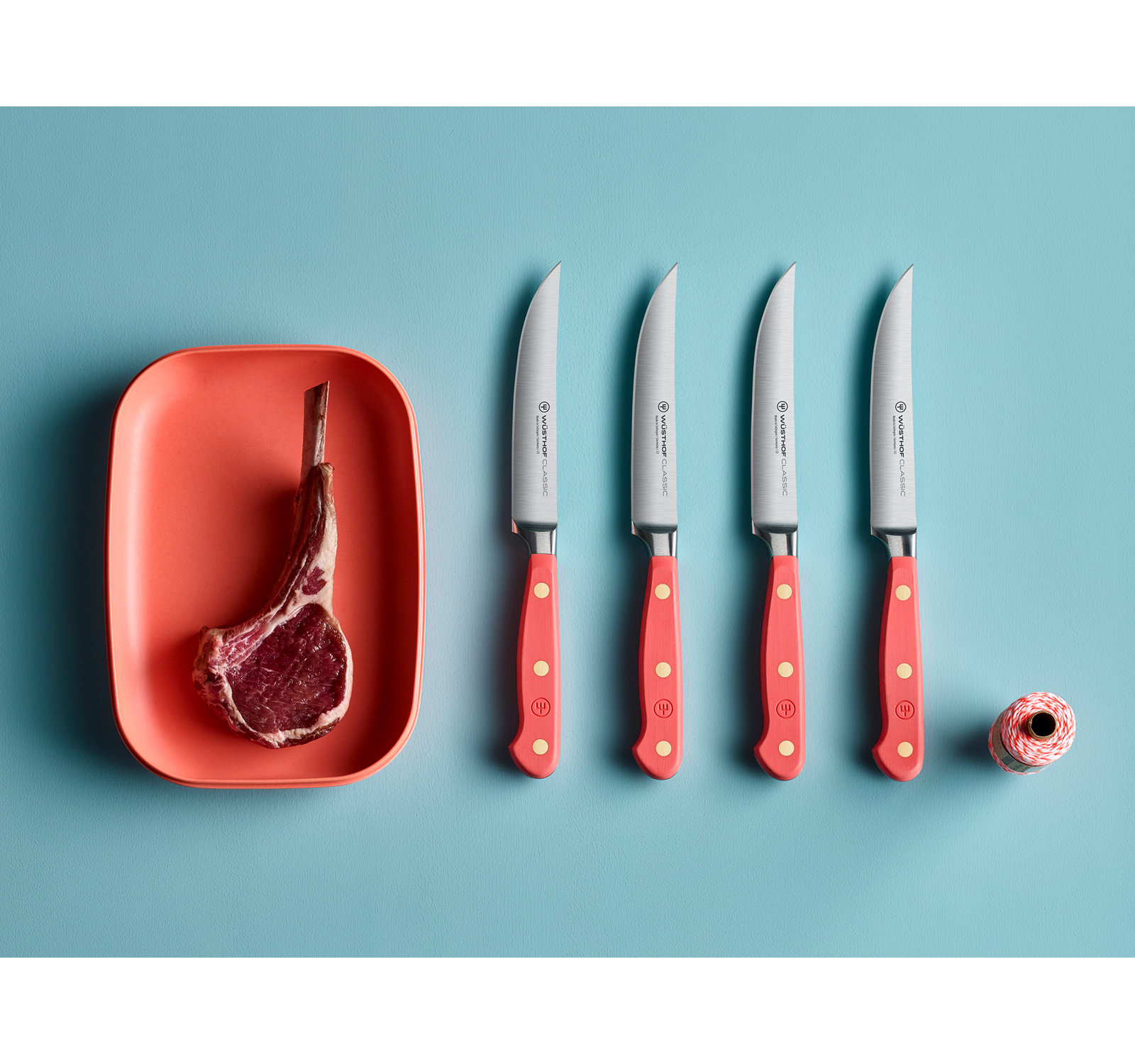 WÜSTHOF Classic Color 4-Piece Steak Knife Set, Coral Peach