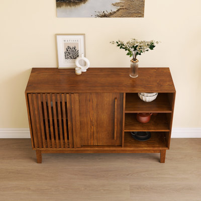 Walnut 47.3" Sideboard Buffet Cabinet With 2 Doors by George Oliver