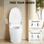 Smart Toilet Bidet Combo with Foot Sensor Open Cover/Seat, LED Display, Self-Cleaning Nozzle, Heated Seat