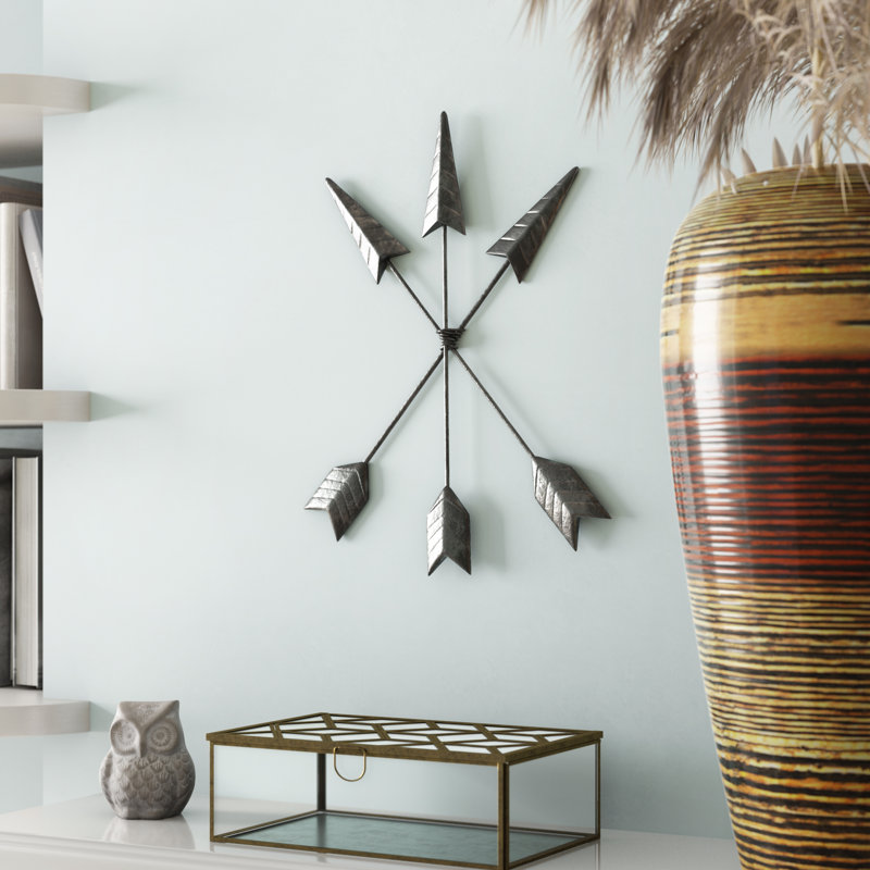Handmade Boho Abstract Wall Decor on Metal, Silver