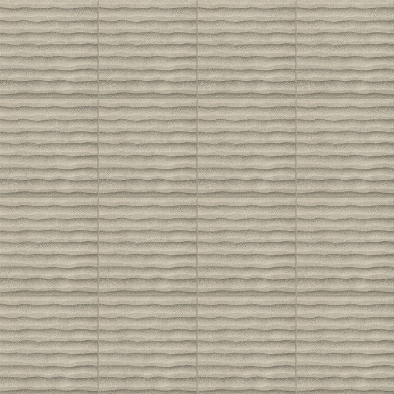 Handmade 8X8 Rilievo Porcelain Tile, Beige