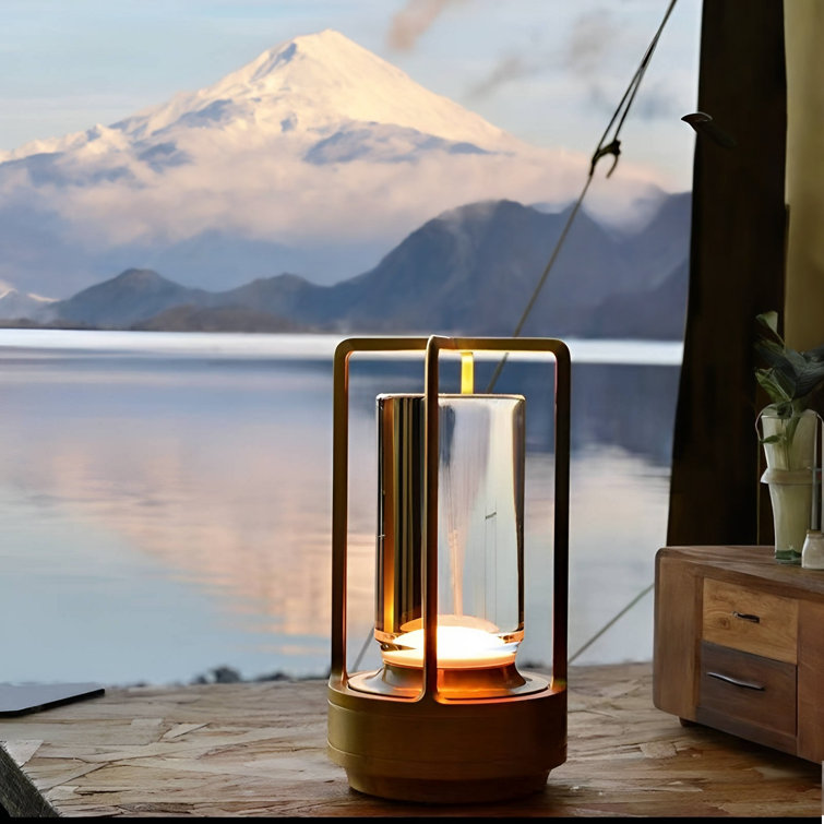Lampe de table portative à intensité variable en métal Trimika USB