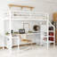 Lit mezzanine double en métal avec bureau et USB, lumières DEL -1837288867-1837288869
