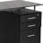 Jauss Computer Desk with Tempered Glass Top and Three Drawer Pedestal