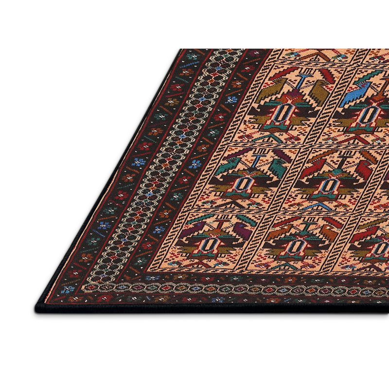 Tapis brun / rouge / bleu Southwestern, Rectangle 8 pi x 12 pi