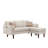 Mia 70"W Beige Sectional Sofa Chaise With USB Charger & Pillows-1906812442