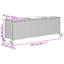 Garden Planter With Wheels And 3 Pots Brown 107X32x38 Cm