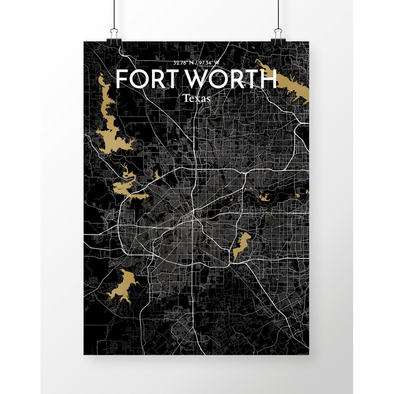 Fort Worth - No Frame Print, 91.4cm H x 61cm W x 0.13cm D