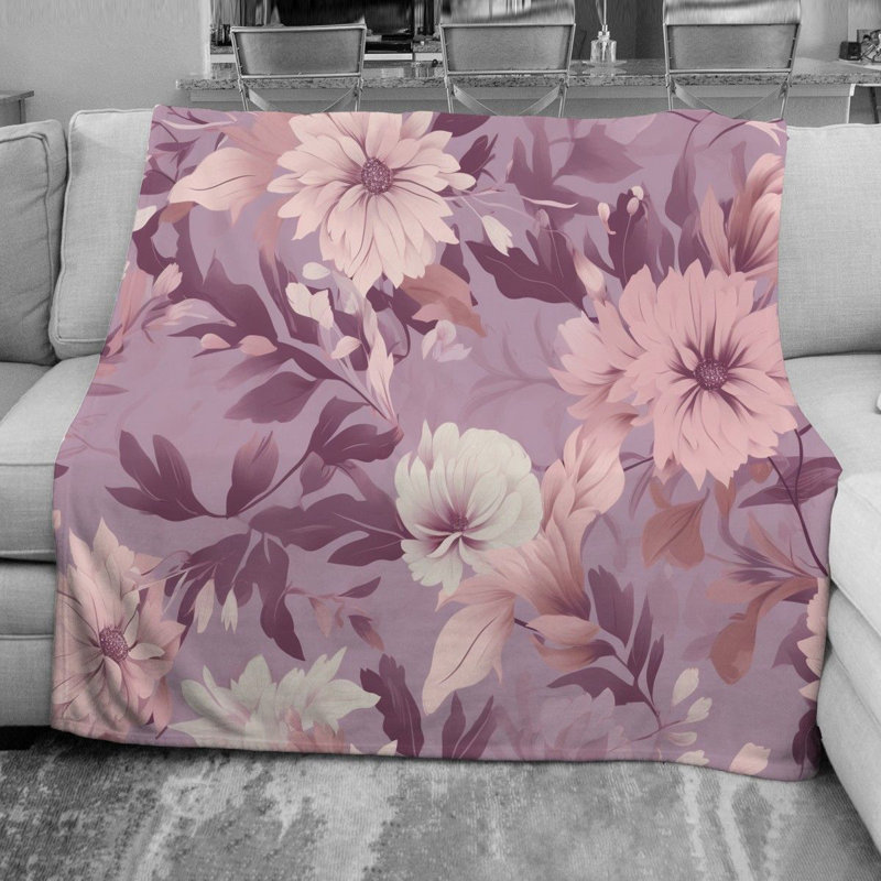  Couverture en molleton Botanical, L 51 po x L 60 po