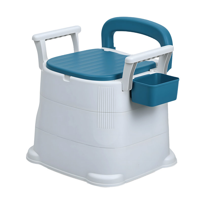 Commode de chevet, toilette de commode de sécurité améliorée pour personnes âgées et handicapées, fauteuil pour adultes avec accoudoirs détachables, siège d'une largeur de 16,3 po, commode de chevet robuste de 500 lb pour les personnes âgées