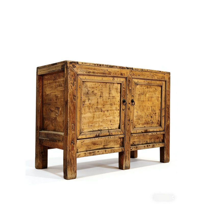 Aged Poplar Double Cabinet