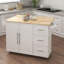 Îlot de cuisine avec support à épices, porte-serviettes et plateau de table en bois massif extensible-1963410590