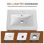 Ensemble de meuble-lavabo flottant 24 po avec lavabo 24 po - Armoire murale moderne en ébène brun, portes à fermeture douce, petit ensemble de meuble-lavabo peu encombrant-359933791-359933776
