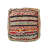 Chindi Upscale Boho Colorful Hand-Braided Chindi/Jute Ottoman Pouf-101548655
