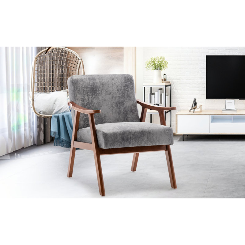 Chaise de salon de style Mid-Century en bois massif robuste. Très confortable. Convient à différentes pièces. Structure en bois moderne facile à assembler. Siège. Convient aux réglages. Simple