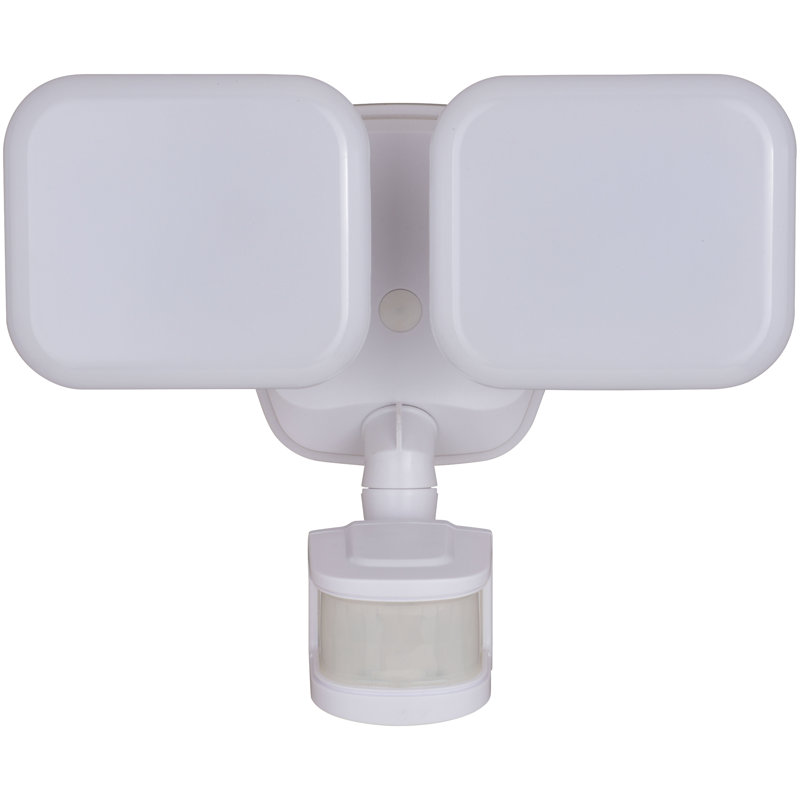 Kurtzig 2 - Head LED Hardwired Dusk to Dawn Outdoor Security Flood Light with Motion Sensor and Timer