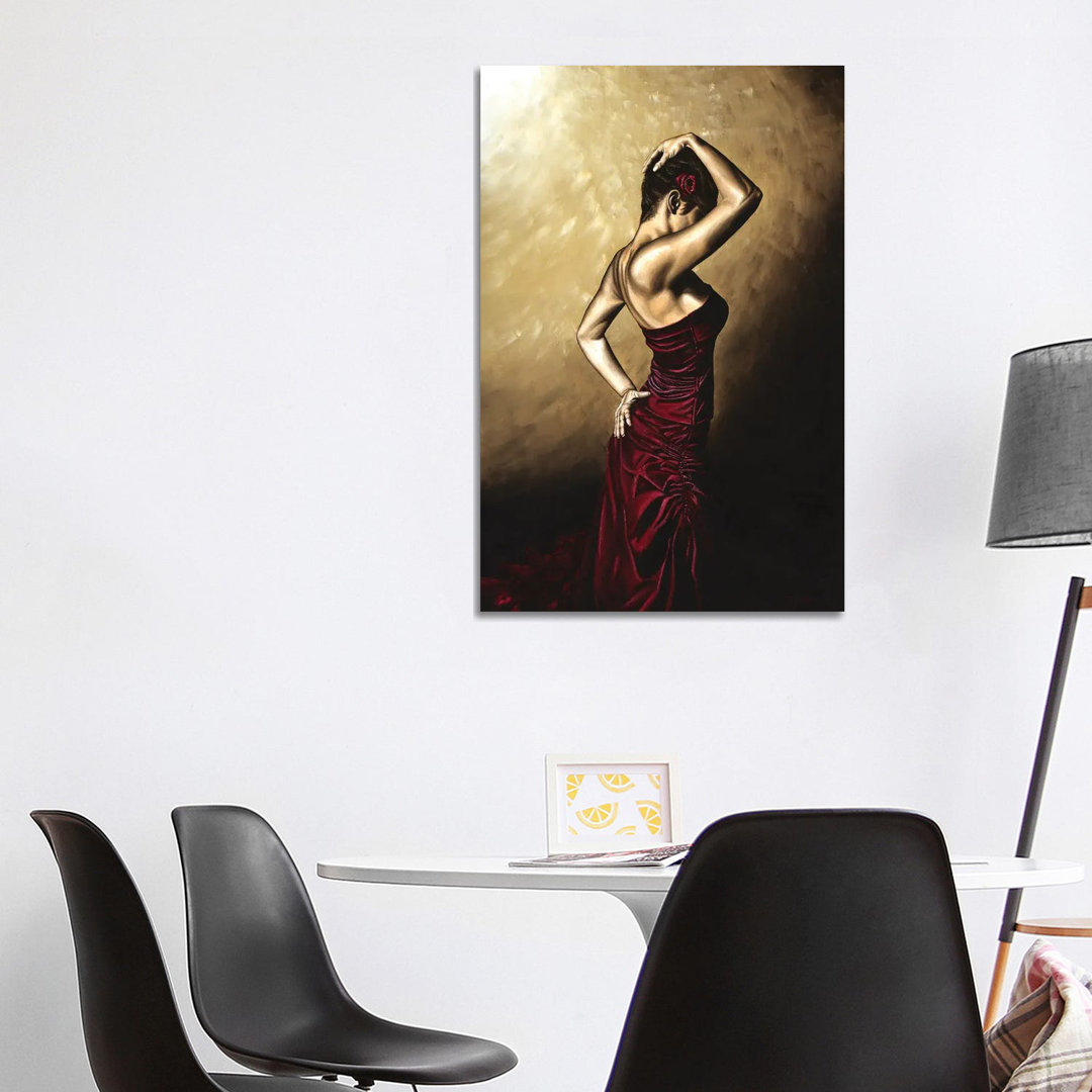 Flamenco Woman von Richard Young - Galerieverpackte Leinwand Giclée auf Leinwand ohne Rahmen