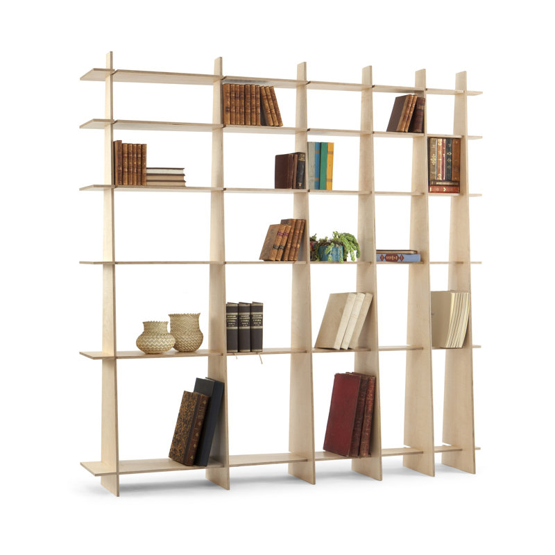 Etagere Bookcase, Black, (4 Shelves) 45.67" H x 45.67" W x 11.42" D