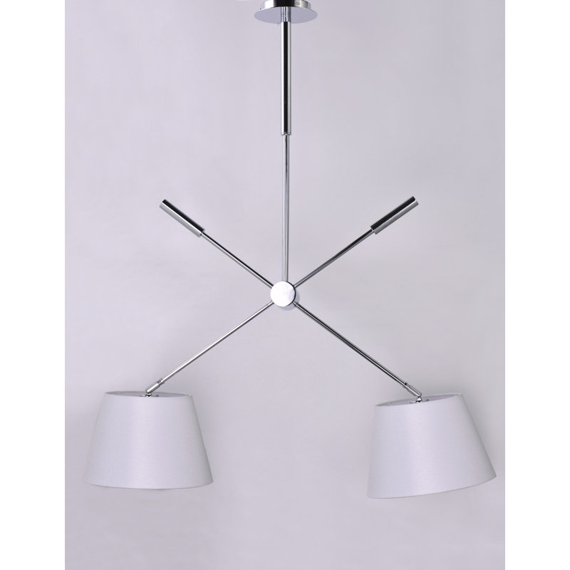 Luminaire suspendu tambour 2 lumières grappe Wona