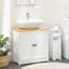 Armoire de salle de bain moderne sous le lavabo, meuble-lavabo mural pour salle de bain, armoire de rangement avec portes doubles et tablette réglable, blanc