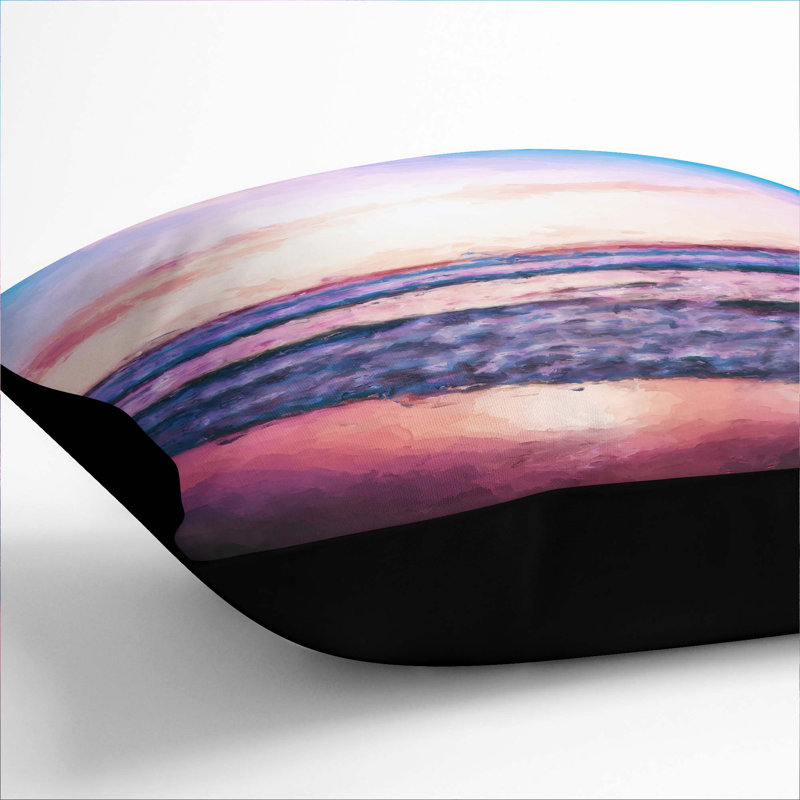 Beach Cushion with Filling, 40cm H x 40cm W x 15cm D, Black