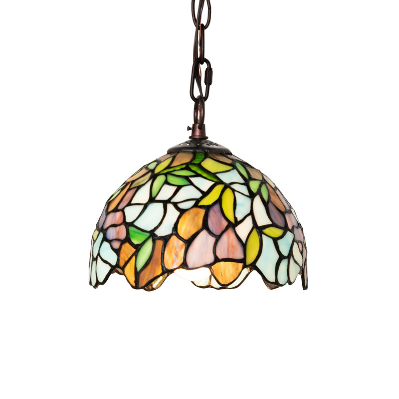 Mini-luminaire suspendu 8 po Tiffany Wisteria