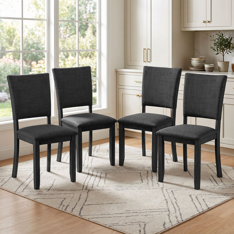 Chaise d'appoint rembourrée Quain, Gris
