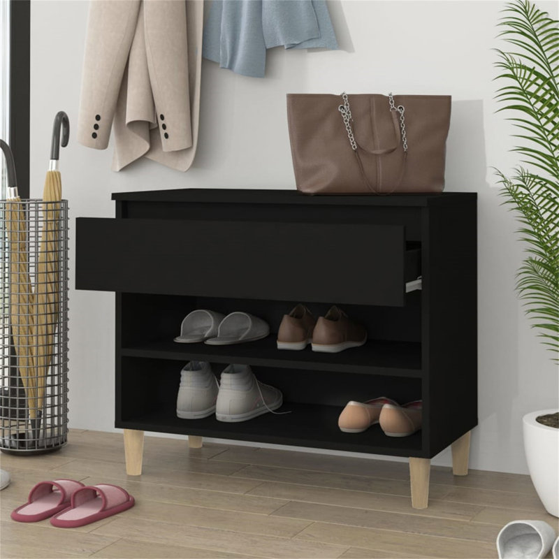 6 Pair Shoe Rack, Black