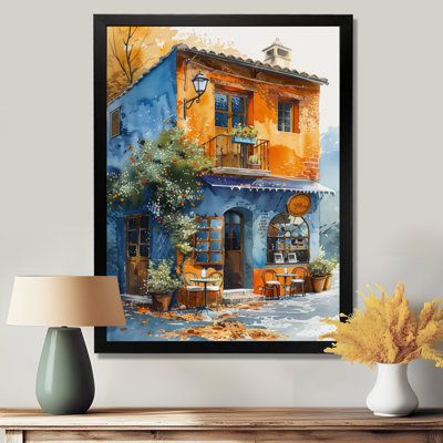 Yellow Blue Cozy Vintage Spring Shop - Stores & Shops Wall Art
