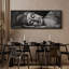 Bouddha endormi, art mural spirituel monochrome-115165317-115165318