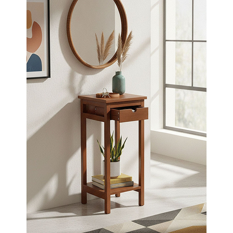 Table de bout avec rangement Alfie-Thomas, Mahogany