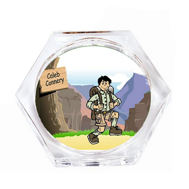 Ensemble de 4 sous-verres personnalisés pour camping et randonnée, Oui