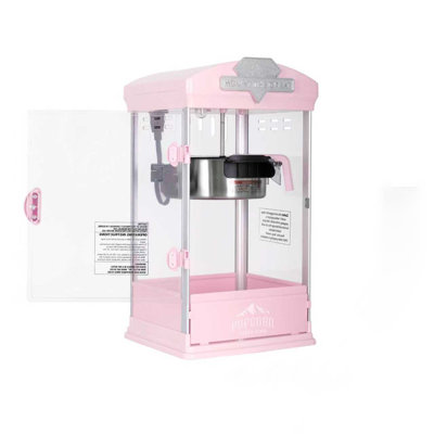 8-ounce Commercial Popcorn Maker Machine With Warming Deck, Portable Countertop Popper For Home Theater, Parties, And Events, Pink