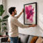 Magenta Bloom Abstract - Framed Print-1488479943-1488479960