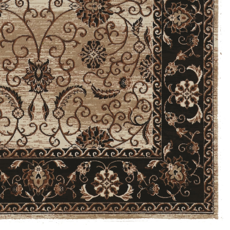 Tapis oriental brun et beige Shelbina, Rectangle 2 pi x 3 pi